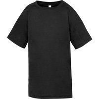 Spiro Boy's Performance Aircool T-Shirt in Black | Size: 7-8 Years