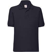 Fruit of the Loom 65 35 Pique Polo Shirt Pack of 2 in Mid Navy | Size: 3-4 Years