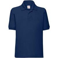 Fruit of the Loom 65 35 Pique Polo Shirt Pack of 2 in Navy | Size: 9-10 Years
