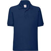 Fruit of the Loom 65 35 Pique Polo Shirt Pack of 2 in Navy | Size: 12-13 Years