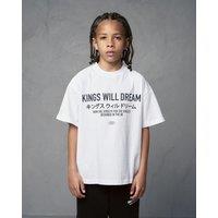 Kings Will Dream Boy's Studio Stacked T-Shirt in White | Size: 10-11 Years