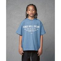 Kings Will Dream Boy's Studio Stacked T-Shirt in Blue | Size: 12-13 Years