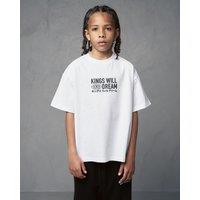 Kings Will Dream Boy's Studio Title T-Shirt in White | Size: 10-11 Years