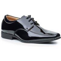 Roco Boy's Nico - Black Patent Formal Tuxedo Brogue Shoes | Size: Infant 8