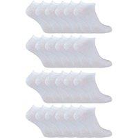 Sock Snob Boy's 24 Pack Multipack Cotton Trainer Socks in White | Size: 7-10 Years