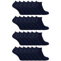 Sock Snob Boy's 24 Pack Multipack Cotton Trainer Socks in Navy | Size: 4-6 Years