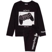 Playstation Boy's Long Sleeve Long Leg Pyjama Set | Black | Official Merch | Size: 6-7 Years