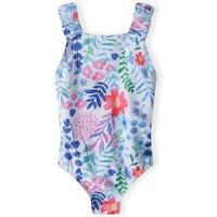 Minoti Girl's One-Piece Swimsuit With Wide Straps in White | Size: 4-5 Years