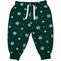 Larkwood Snowflake Lounge Pants in Bottle Green | Size: 24 m