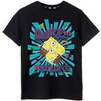 SpongeBob SquarePants Boy's Short Sleeved T-Shirt | Black | Official Merch | Size: 7-8 Years