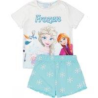 Disney Girl's Short Sleeve Short Leg Pyjama Set | Blue AOP | Official Merch | Size: 3-4 Years