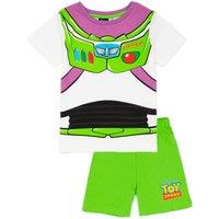 Disney Boy's Short Sleeve Short Leg Pyjama Set | Boys Green | Official | Size: 2-3 Years