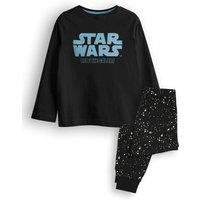 Star Wars Boy's Long Sleeve Long Leg Pyjama Set | Black | Official Merch | Size: 4-5 Years
