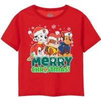 Paw Patrol Boy's Short Sleeved T-Shirt | Boys Red | Official Merch | Size: 3-4 Years