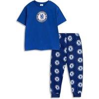 Chelsea Boy's Short Sleeve Long Leg Pyjama Set | Blue | Official Merch | Size: 2-3 Years