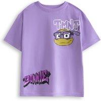 Teenage Mutant Ninja Turtles Boy's Short Sleeved T-Shirt | Boys Purple | Size: 8-9 Years