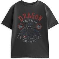 How To Train Your Dragon Boy's Short Sleeved T-Shirt | Boys Charcoal in Grey | Size: 3-4 Years
