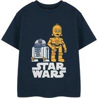 Star Wars Boy's Short Sleeved T-Shirt | Boys Navy | Official Merch in Blue | Size: 3-4 Years