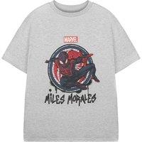 Marvel Boy's Short Sleeved T-Shirt | Grey Marl | Official Merch | Size: 11-12 Years