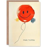 Artery8 Birthday Card Happy Smiling Singe Red Balloon For Child Kids Greeting Card
