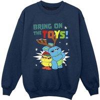 Disney Boy's Bring On The Toys Sweatshirt in Navy | Size: 5-6 Years