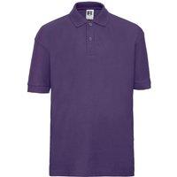 Russell Pique Polo Shirt in Purple | Size: 9-10 Years