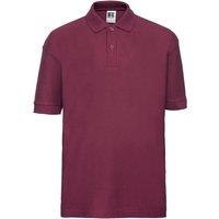 Russell Pique Polo Shirt in Burgundy | Size: 11-12 Years