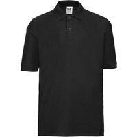 Russell Pique Polo Shirt in Black | Size: 11-12 Years
