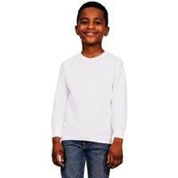 Casual Classics Blended Ringspun Cotton Sweatshirt in White | Size: 1-2 Years