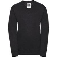 Russell Collection V Neck Sweatshirt in Black | Size: 11-12 Years