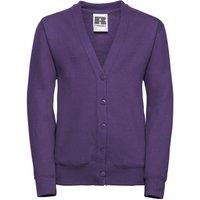 JERZEES Cardigan in Purple | Size: 7-8 Years