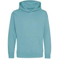AWDis Hooded Sweatshirt Hoodie in Aqua | Size: 7-8 Years