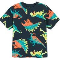 Cool Club Boy's Dinosaur Printed Short Sleeve T-Shirt in Navy | Size: 3 Years