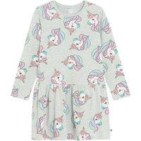 Cool Club Girl's Printed Long Sleeve Dress in Grey | Size: 2 Years
