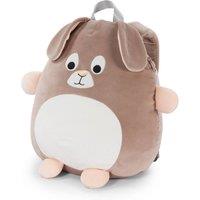Noxxiez Kids Travel Pillow Backpack Cushion - Bunny in Light Brown