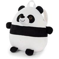 Noxxiez Kids Travel Pillow Backpack Cushion - Panda in White