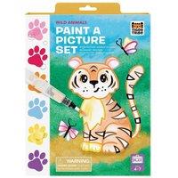 Tiger Tribe Paint A Picture Set (Wild Animals) - Mess Free Kids Water Painting Activity