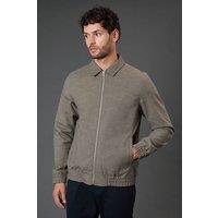 Burton Men's 1904 Taupe Textured Harrington Jacket | Size: Medium