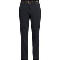 Lands' End Men's Belted Textured Chinos, Straight Fit in Black | Size: 40L