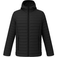 MODISHION Men's Lightweight Hooded Padded Jacket in Black | Size: 2XL
