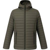MODISHION Men's Lightweight Hooded Padded Jacket in Green | Size: XL