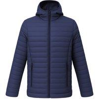 MODISHION Men's Lightweight Hooded Padded Jacket in Navy | Size: 2XL
