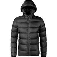 MODISHION Men's Winter Quilted Coat with Hood in Black | Size: 2XL
