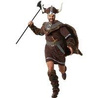 tectake Men's Fancy Dress Costume - Viking in Brown | Size: Medium