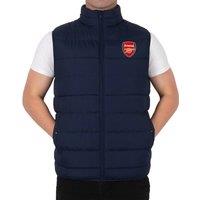 Arsenal FC Men's Adults Padded Gilet Body Warmer in Navy | Size: 3XL
