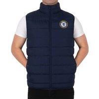 Chelsea FC Men's Adults Padded Gilet Body Warmer in Blue | Size: Medium