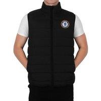 Chelsea FC Men's Adults Padded Gilet Body Warmer in Black | Size: 3XL