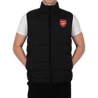 Arsenal FC Men's Adults Padded Gilet Body Warmer in Black | Size: Medium