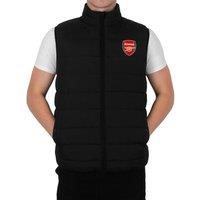 Arsenal FC Men's Adults Padded Gilet Body Warmer in Black | Size: XL