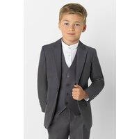 Roco Men's Modern Fit - 3 Piece Grey Wedding Suit Set in Dark Grey | Size: 15 Years